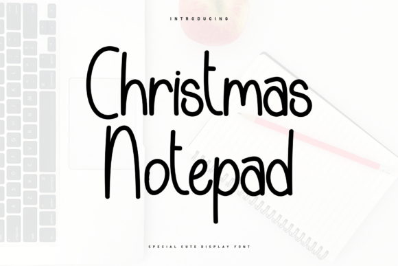 Christmas Notepad: A Script Font for Seasonal Branding