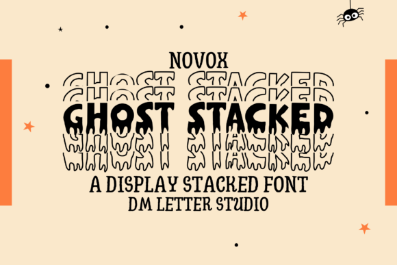 Novox Ghost Stacked: A Chilling Display Font for Crafters and Designers