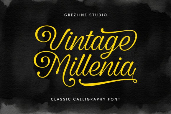 Vintage Millenia: A Timeless Script Font for Editorial Excellence
